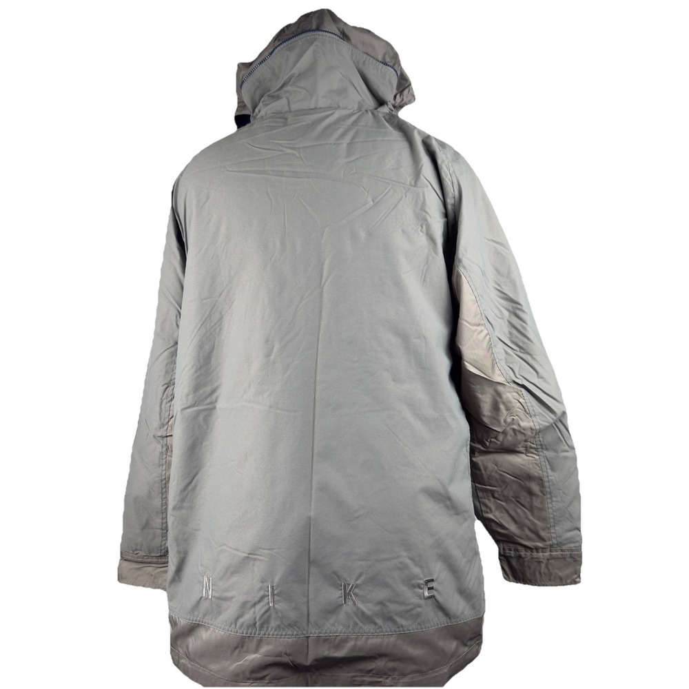 Vintage 1990's Nike Men's Gray/Taupe Hooded Full Zip Windbreakers Jacket Size L - Picture 6 of 16